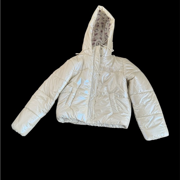 Forever 21  Hello Kitty Shiny Cream Puffer Jacket - Picture 2 of 6